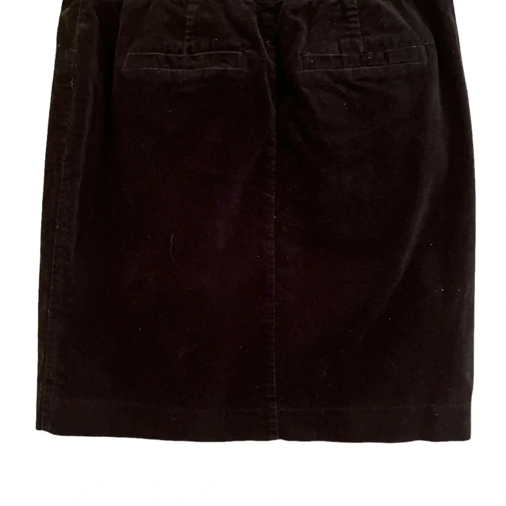 J. Jill Black Stretch Cotton Velvet Mini Skirt 6